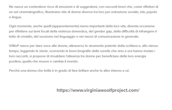 Leggolibri7 Maria Lovito Virginia Woolf Project VII